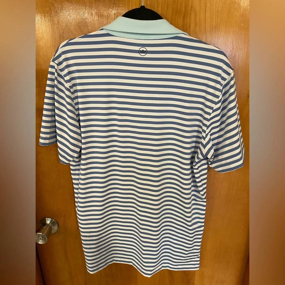 Peter Millar Crown Crafted Bass Striped Jersey Polo Shirt - Picture 3 of 5